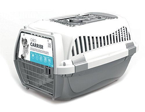 MPETS Cage de transport - Pour chien - M - Gris et blanc