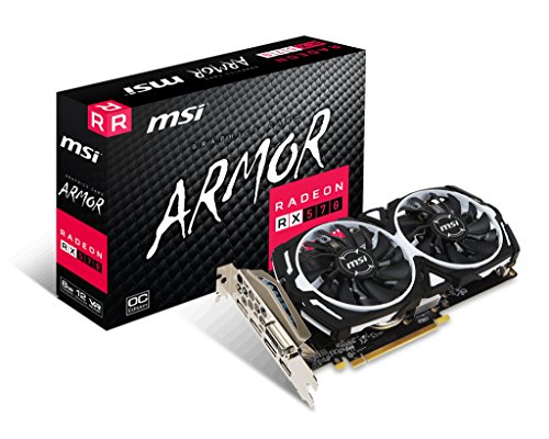 Msi Rx 570 Armor 8g Oc Carte Graphique Radeon Rx 570 8 Go Gddr5 Pcie 30 X16 Dvi Hdmi 3 X Displayport Noir Blanc