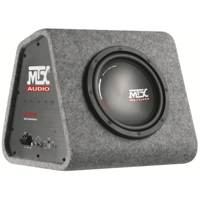 Caisson De Grave Amplifie Mtx Audio Rtp8 120w Rms Subwoofer 20cm Telecommande Ebc