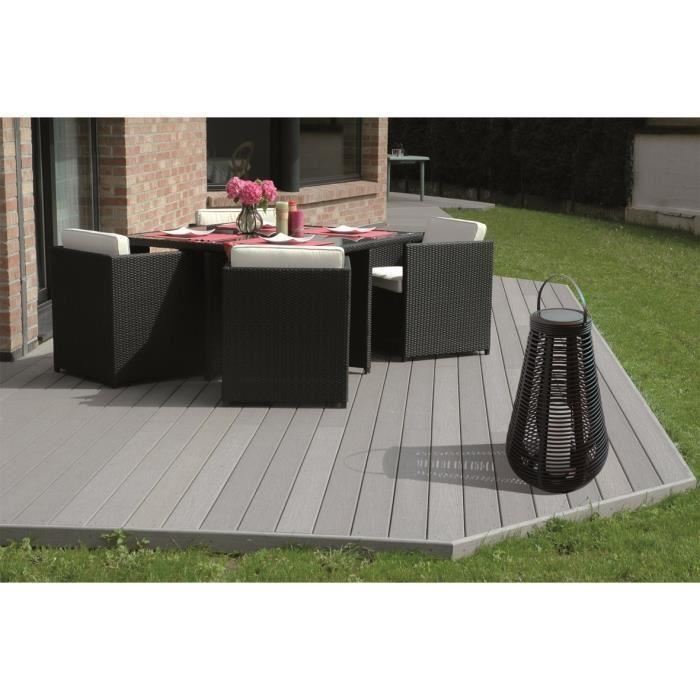 Mundus Lanterne Tressee En Plastique O38 X H60 Cm Noir