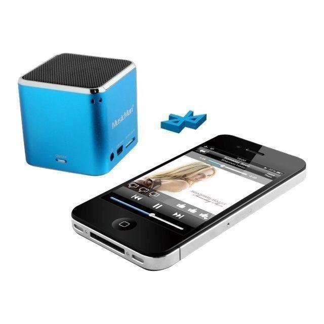 Musicman Bt-x2 Mini Enceinte Bluetooth Avec Transmission Audio Sans Fil Bleue