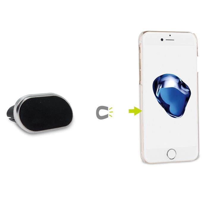 Muvit Coque Magnetique Noir Support Voiture Pour Apple Iphone 7