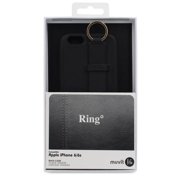 Muvit Life Coque Ring Noir Apple Iphone 66s