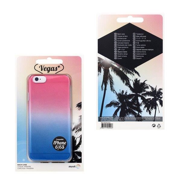 Coque iPhone MUVIT Coque Vegas rose bleu pour iPhone 6/6S