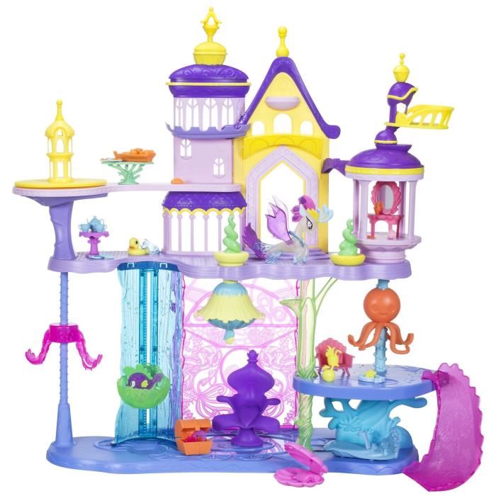 Chateau Canterlot Et Aquastria My Little Pony - Hasbro - Grand Chateau - Queen Novo Et Spike