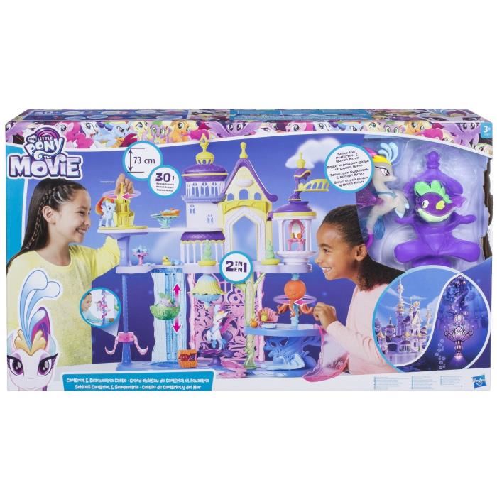 Chateau Canterlot Et Aquastria My Little Pony - Hasbro - Grand Chateau - Queen Novo Et Spike