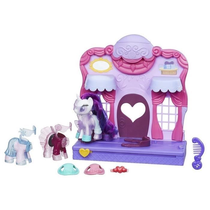 Figurine My Little Pony Rarity Boutique Magique - Habillez Et Deshabillez Les Poneys A Volonte !