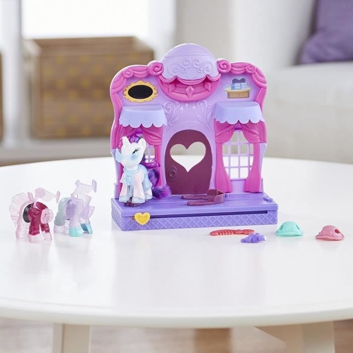 Figurine My Little Pony Rarity Boutique Magique - Habillez Et Deshabillez Les Poneys A Volonte !