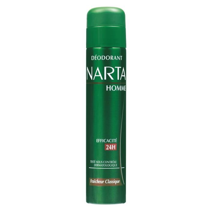 NARTA Deodorant Atomiseur Homme Fraicheur Classique Lot de 2