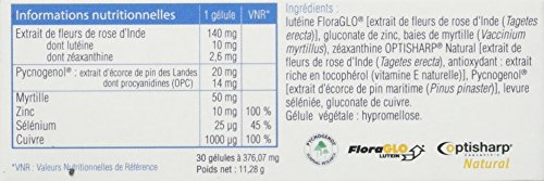 NATESIS Complement alimentaire Luteile Vision - Luteine, pycnogenol, myrtille et zinc - 30 gelules