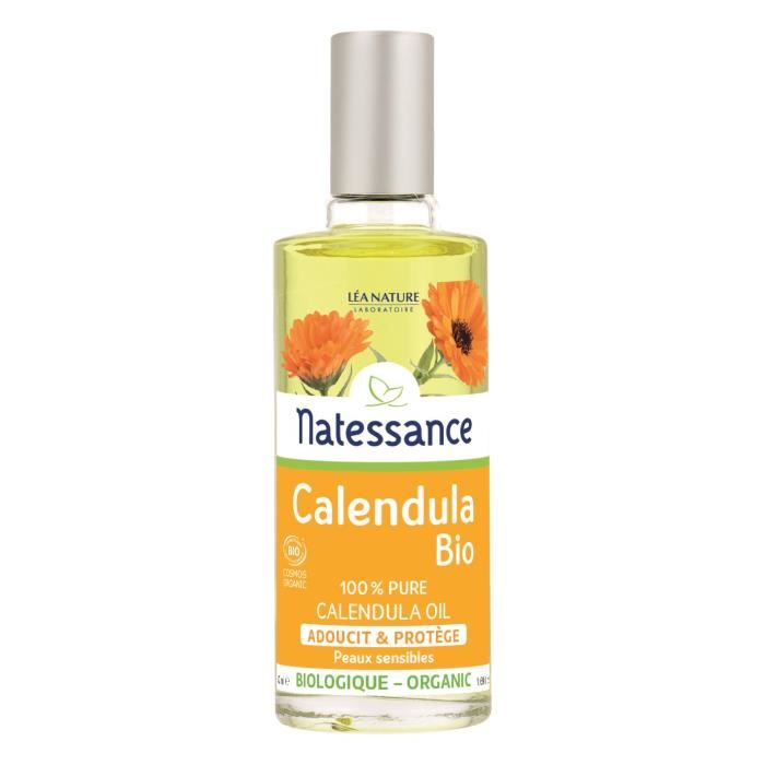 NATESSANCE Huile de calendula Bio 50 ml 100 pure Adoucit et protege