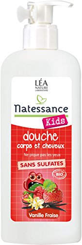 Shampooing douche kids fraise vanille Natessance Kid 500 ml