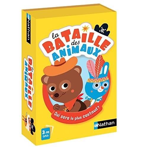 Jeu De Cartes Nathan La Bataille Des Animaux Animaux Rigolos 3 Ans Et Plus