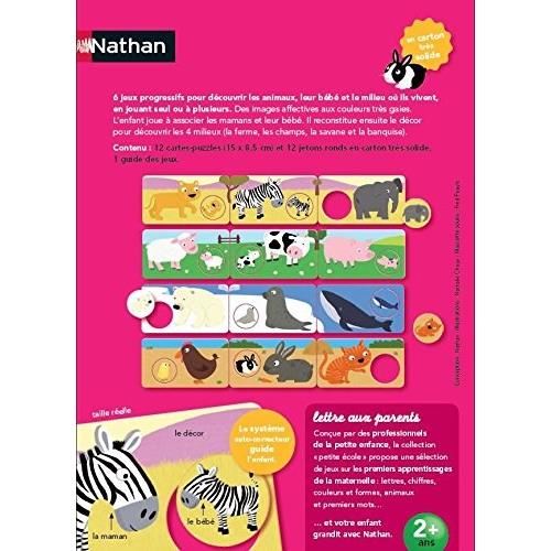 Jeu Dassociation Nathan La Petite Ecole - Mamans Et Bebes - Bebe Animaux - Mixte - A Partir De 3 Ans