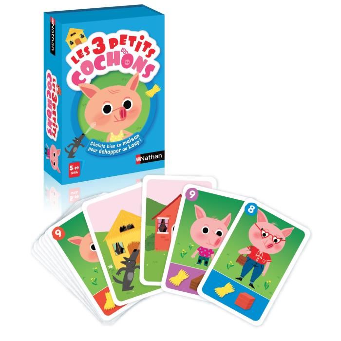 Jeu De Cartes Nathan Les 3 Petits Cochons Construction De Maison Solide Enfant 15 Min