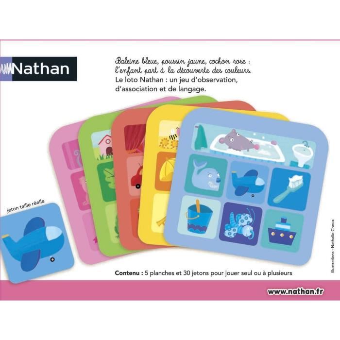 Loto Des Couleurs Nathan - Jeu Educatif Pour Enfants De 2 Ans Et Plus