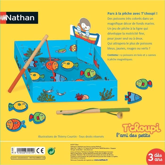 Jeu De Peche Evolutif Tchoupi - Nathan - Motricite Fine - Mixte - Des 3 Ans