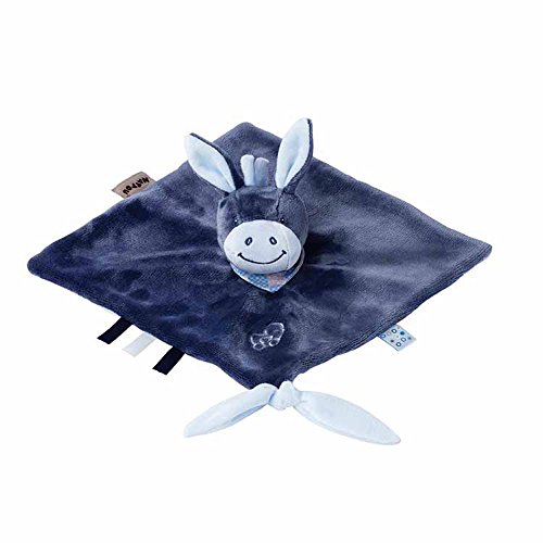 Mini Doudou - Nattou - Alex Lane - Mixte - Bleu - Gris Et Noir