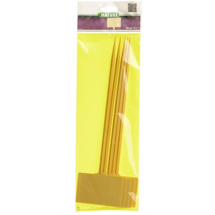 Nature Etiquettes En T A Planter En Pvc 34cm - 5 Etiquettes
