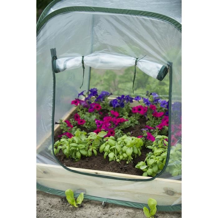 Serre De Balcon Nature Pour Carre Potager Pop-up, L.100 X P.100 X H.100 Cm