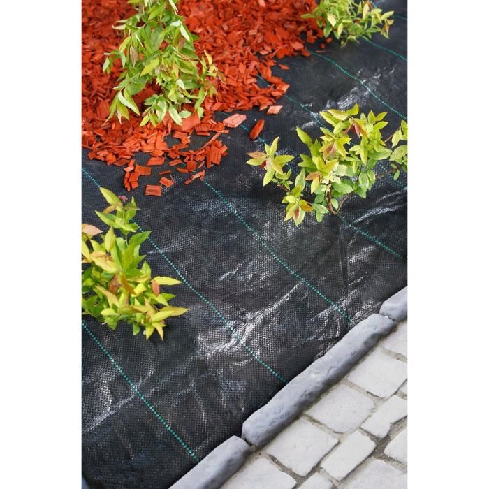 Toile De Paillage Paysages Noire 420 X 5 M Traite Anti Uv 100 Gm² Bache De Sol Anti Mauvaises Herbes