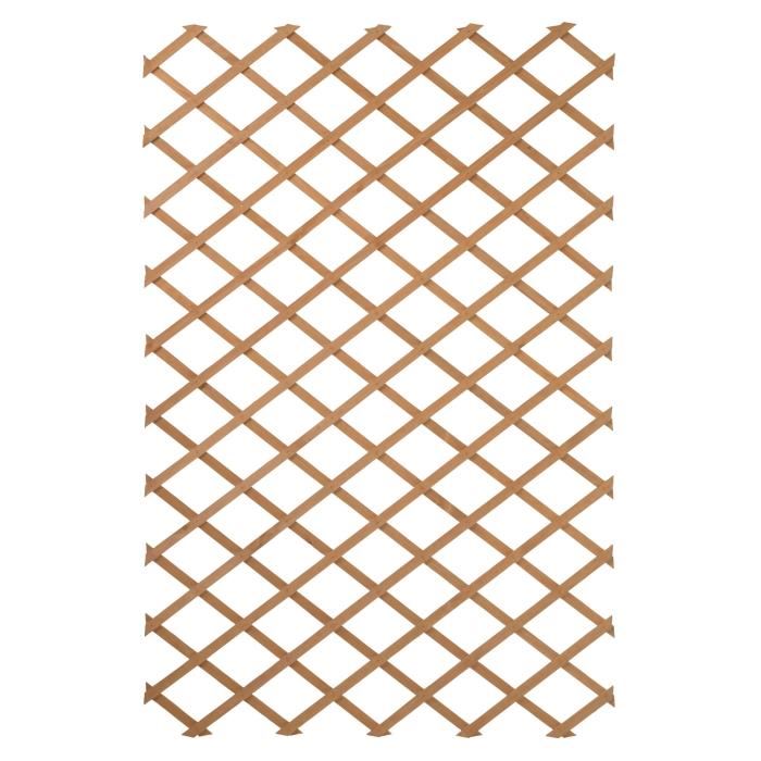 NATURE Treillis extensible en bois naturel 50x150cm - Marron