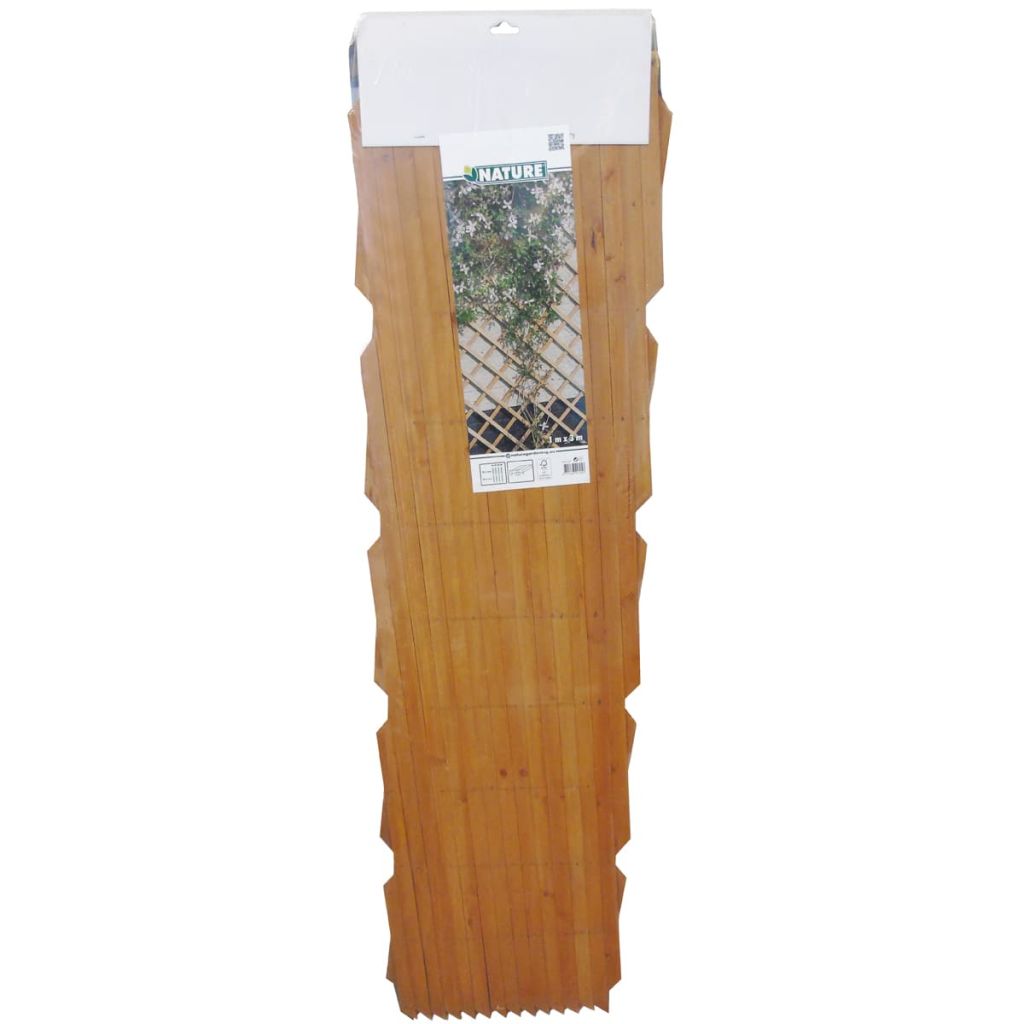 NATURE Treillis extensible en bois naturel 100x300cm - Marron