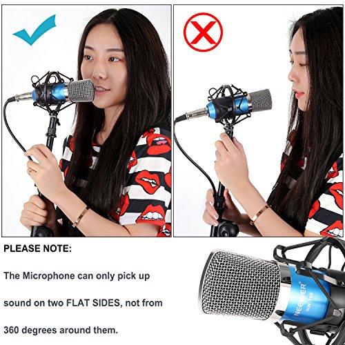 Microphone A Condensateur Professionnel Neewer Nw-700 - Enregistrement Studio - Reglable - Noir