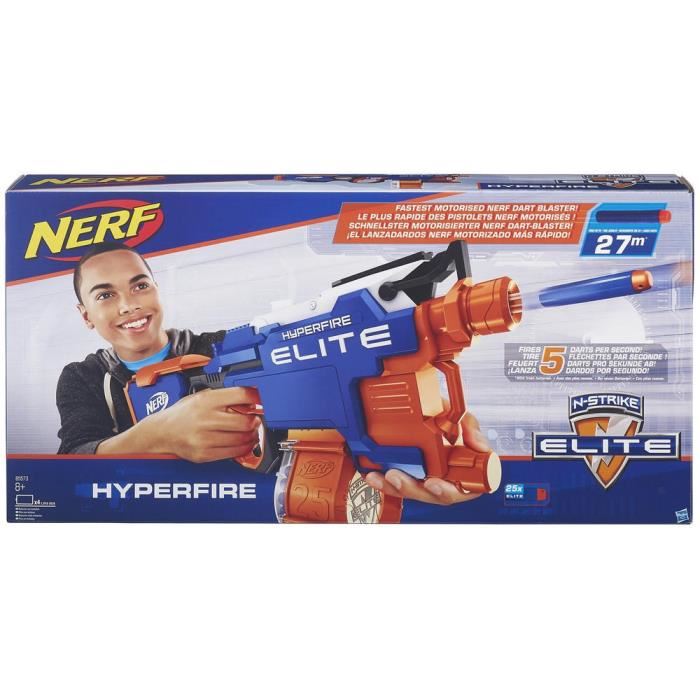 Nerf Elite - Hyperfire - Le Plus Rapide Des Nerf - 25 Flechettes Incluses