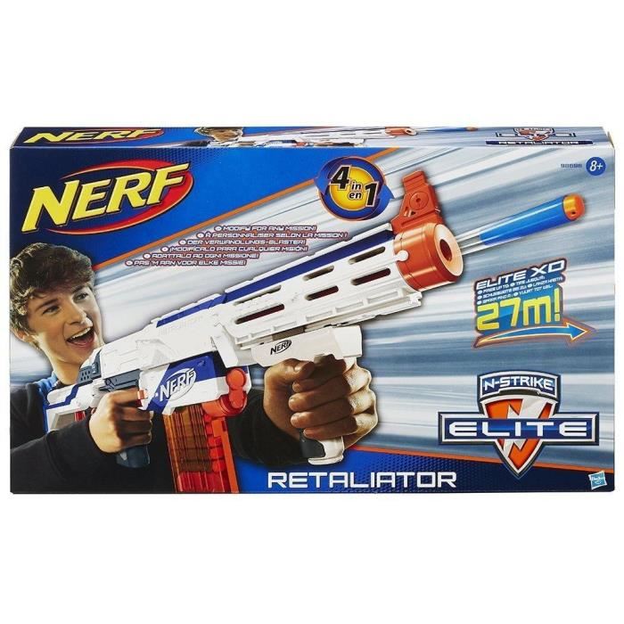 Nerf Elite Retaliator Xd Pistolet Lance Flechettes Personnalisable 12 Flechettes Incluses