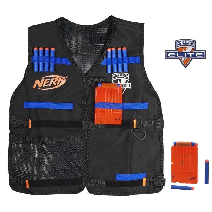 Hasbro Nerf Elite Tactical Vest Accessoires De Pistolet A Flechettes Noir