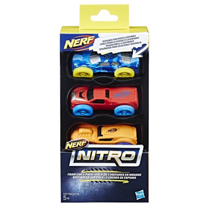 NERF NITRO Recharges Orange Rouge Bleue