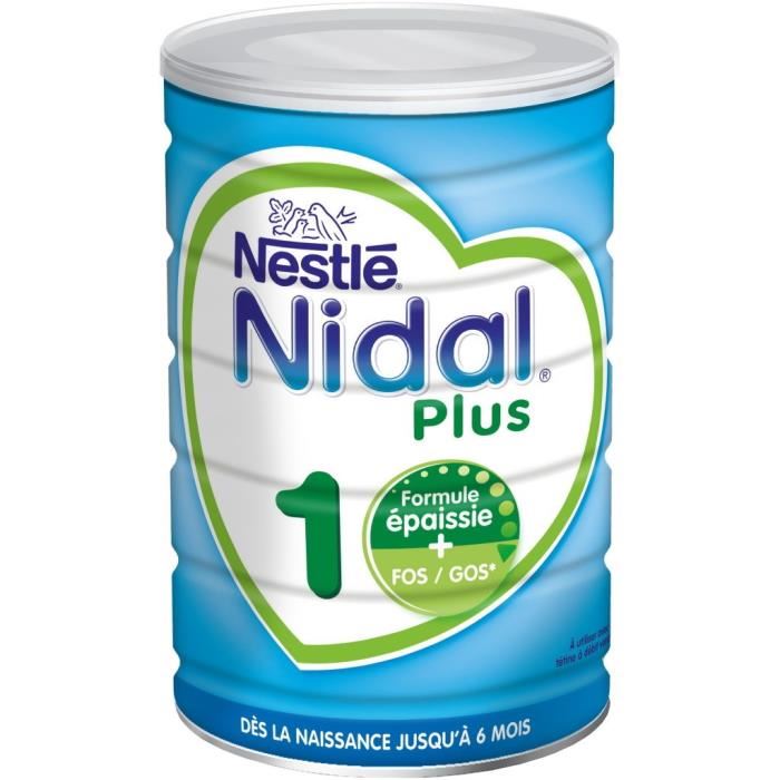 Nidal Plus Lait En Poudre 1er Âge Formule Épaissie 0-6m 800g