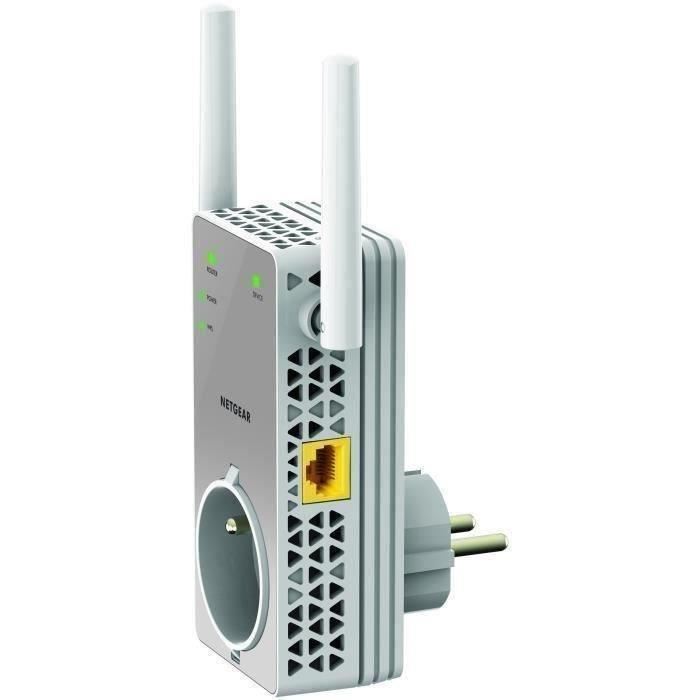 Netgear Repeteur Wifi Ex3800 Ac750, Wifi Booster, Prise De Courant Integree, Compatible Toutes Box