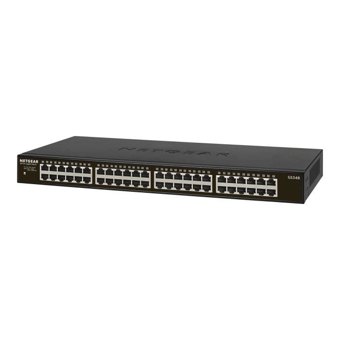 NETGEAR GS348 - Commutateur - non gere - 48 x 10/100/1000 - Ordinateur de bureau, Montable sur rack