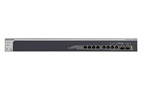 Smart Switch 10gigabit Prosafe Xs708t Switch D'agregation Economique Pour Le Coeur De Reseau Ou Pour Les Baies De Serveurs Et Stockage Switch 8 Ports 10gigabit Rj45 (100/1000/10000 Gbps) + 2 Ports Sfp+ Giga Ou 10 Gigaadministration Web De Niveau 2+