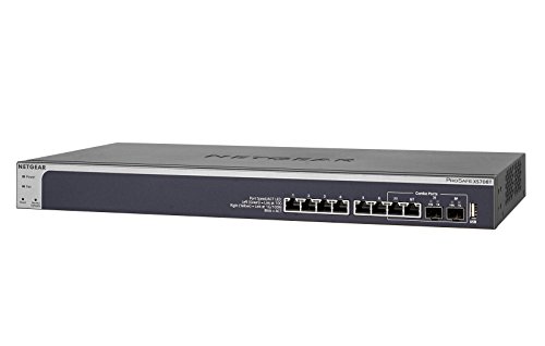 Smart Switch 10gigabit Prosafe Xs708t Switch D'agregation Economique Pour Le Coeur De Reseau Ou Pour Les Baies De Serveurs Et Stockage Switch 8 Ports 10gigabit Rj45 (100/1000/10000 Gbps) + 2 Ports Sfp+ Giga Ou 10 Gigaadministration Web De Niveau 2+