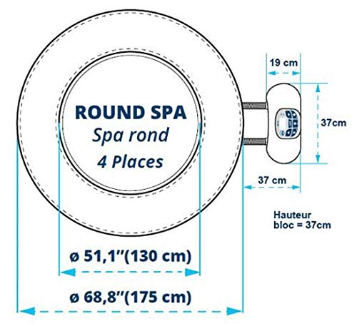 Spa Gonflable Netspa Montana - 4 Places 130 X 70 Cm