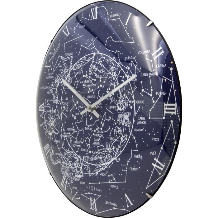 NEXTIME Horloge murale Milky Way Dome - Plastique - Ø 35 cm