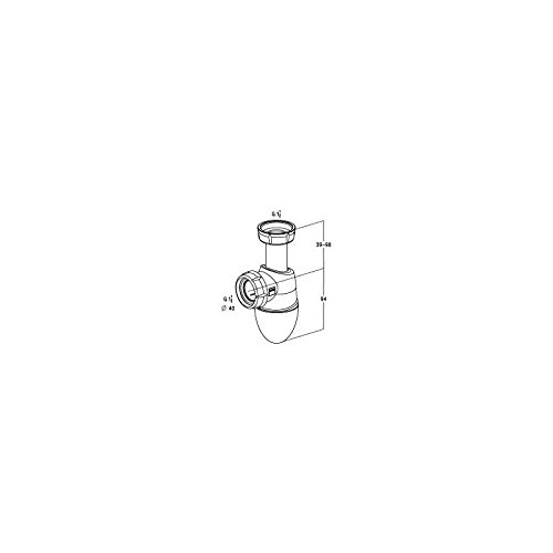 Siphon D'evier Easyphon A Joint Integre - Nicoll - 0224286