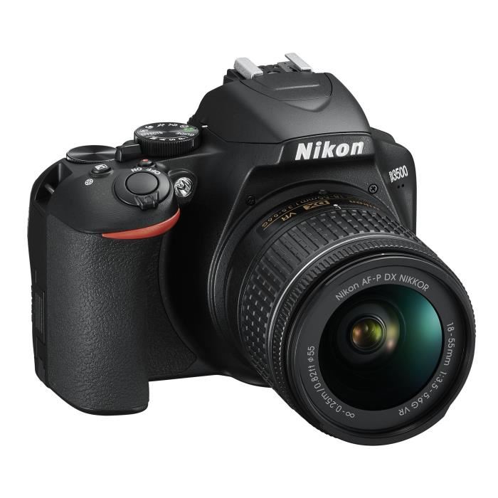 Nikon D3500 Appareil Photo Reflex + Objectif Af-p Dx 18-55 Vr - 24.2mp Dx Video Fullhd