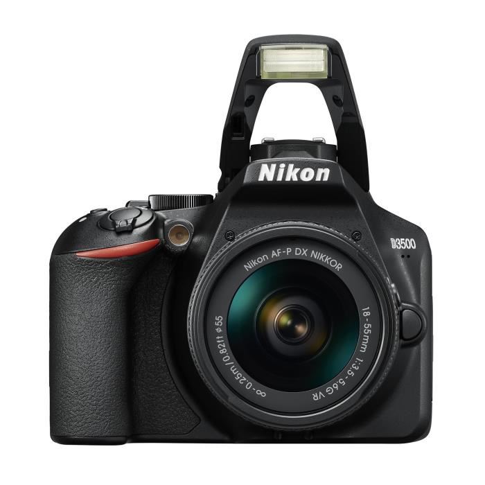 Nikon D3500 Appareil Photo Reflex + Objectif Af-p Dx 18-55 Vr - 24.2mp Dx Video Fullhd