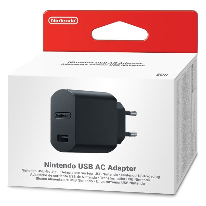 Nintendo Classic Mini : Adaptateur Secteur Pour Le Cable Usb De La Console Super Nintendo Entertainment System
