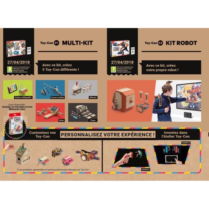 Nintendo Labo: Ensemble De Personnalisation A¢ Jeu Nintendo Switch