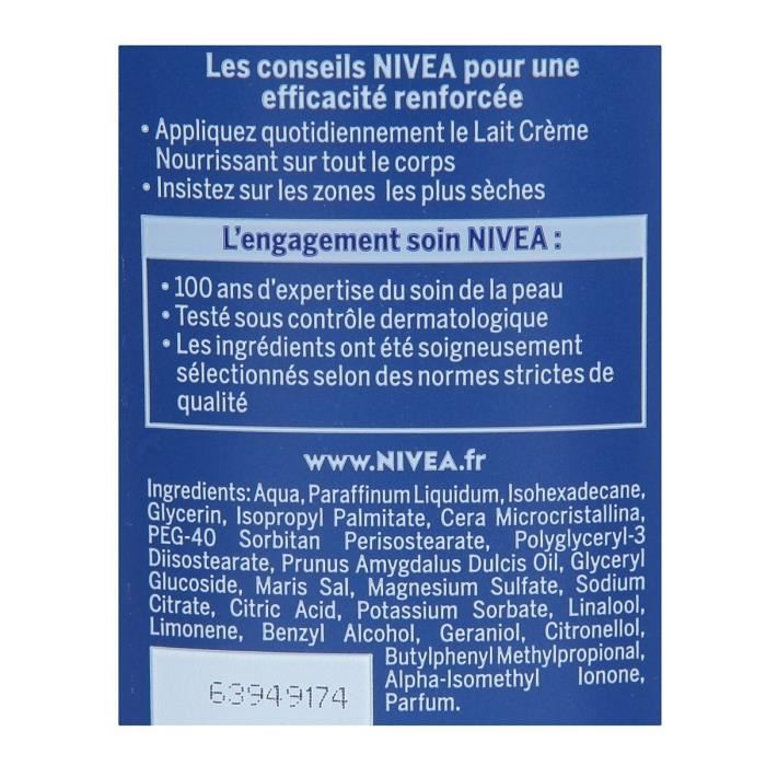 Nivea Lait Creme Nourrissant - Pour Les Peaux Seches Et Tres Seches - 400 Ml