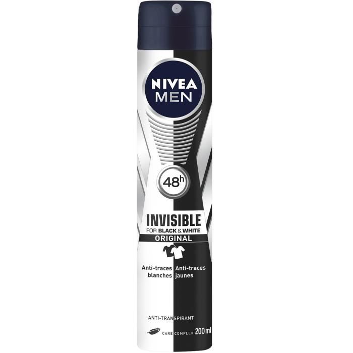 Deodorant Anti-traces Blanches/jaunes Nivea Men - La Bombe De 200 Ml