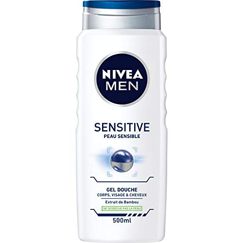 NIVEA Gel de douche Sensitive - Pour homme - Special peau sensible - 500 ml