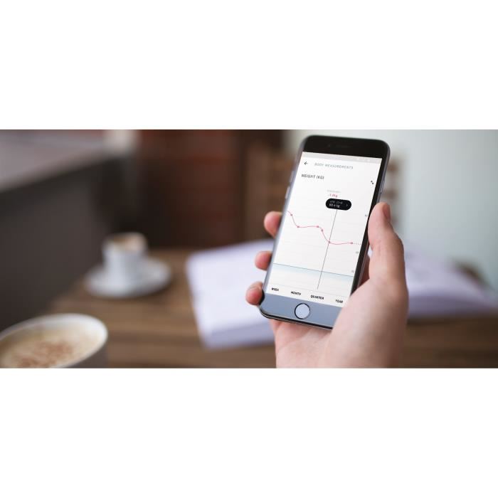 Pese Personne Balance Connectee Body Blanc - Analyse De La Composition Corporelle Multi-utilisateurs