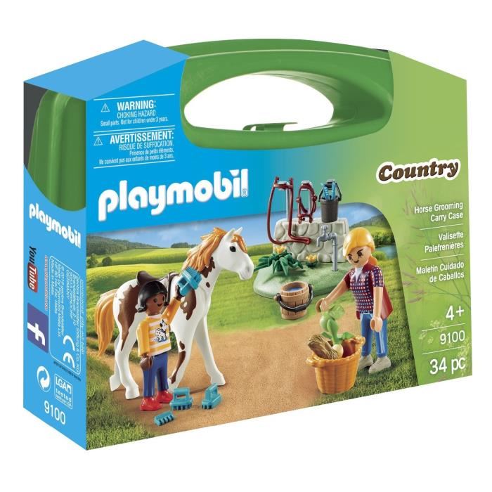 Playmobil 9100 - Valisette Equitation - Country - Pour Enfant A Partir De 4 Ans
