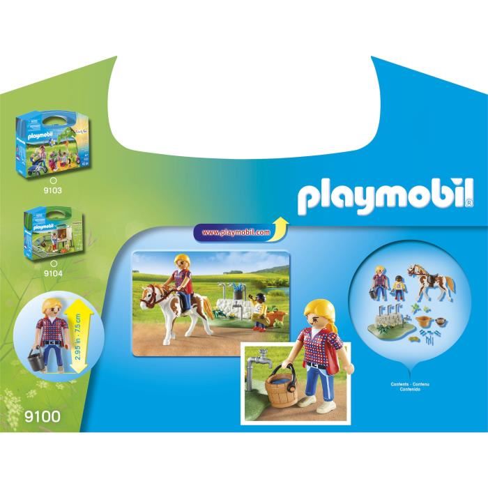 Playmobil 9100 - Valisette Equitation - Country - Pour Enfant A Partir De 4 Ans